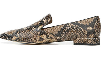 Sarto Parma 2 Flat - Beige Snake Print Leather