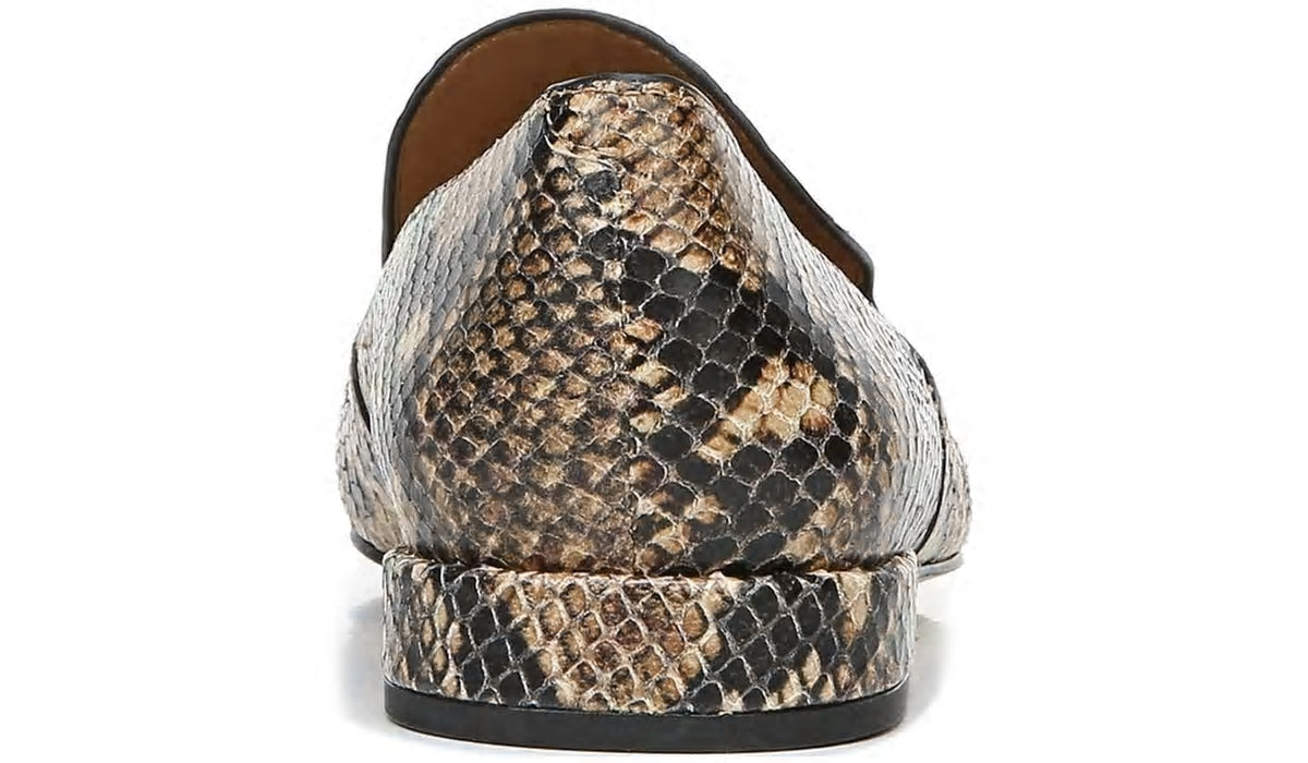 Sarto Parma 2 Flat - Beige Snake Print Leather