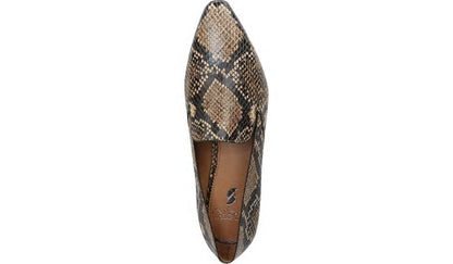 Sarto Parma 2 Flat - Beige Snake Print Leather
