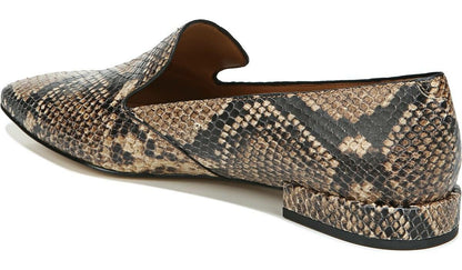 Sarto Parma 2 Flat - Beige Snake Print Leather