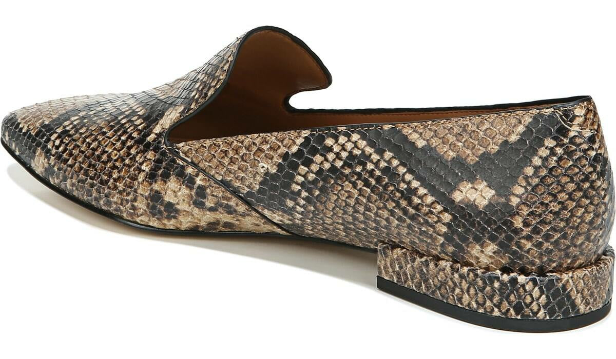 Sarto Parma 2 Flat - Beige Snake Print Leather