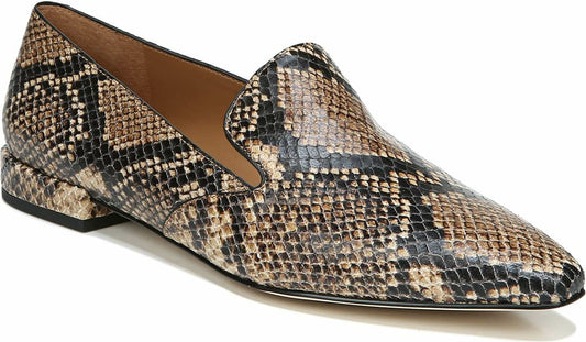 Sarto Parma 2 Flat - Beige Snake Print Leather