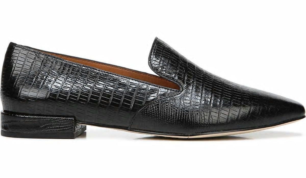 Sarto Parma 2 Flat - Black Snake Print Leather