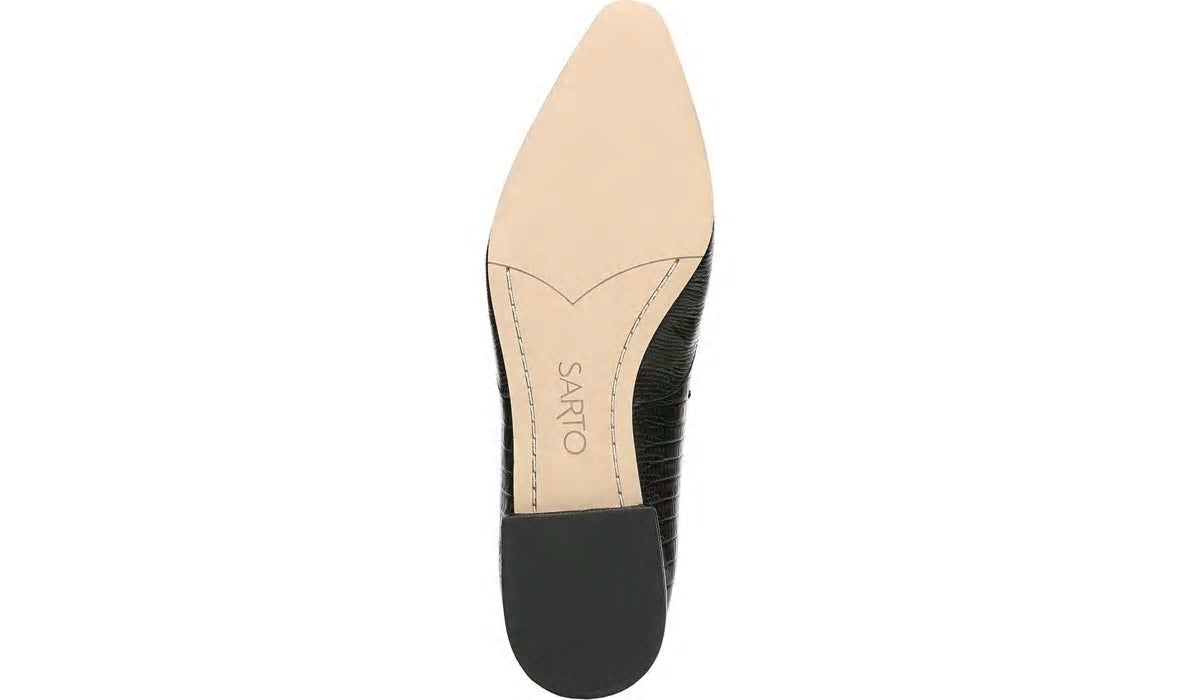 Sarto Parma 2 Flat - Black Snake Print Leather