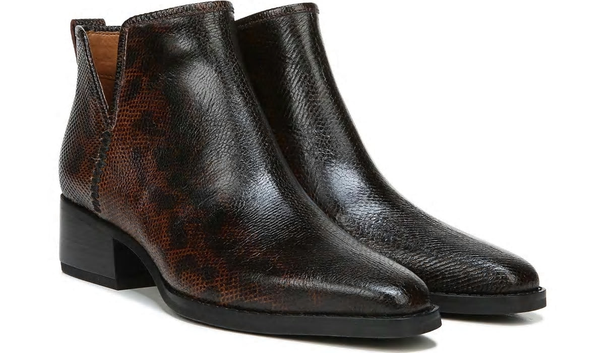 Sarto Asti Ankle Boot - Espresso Snake Print Leather