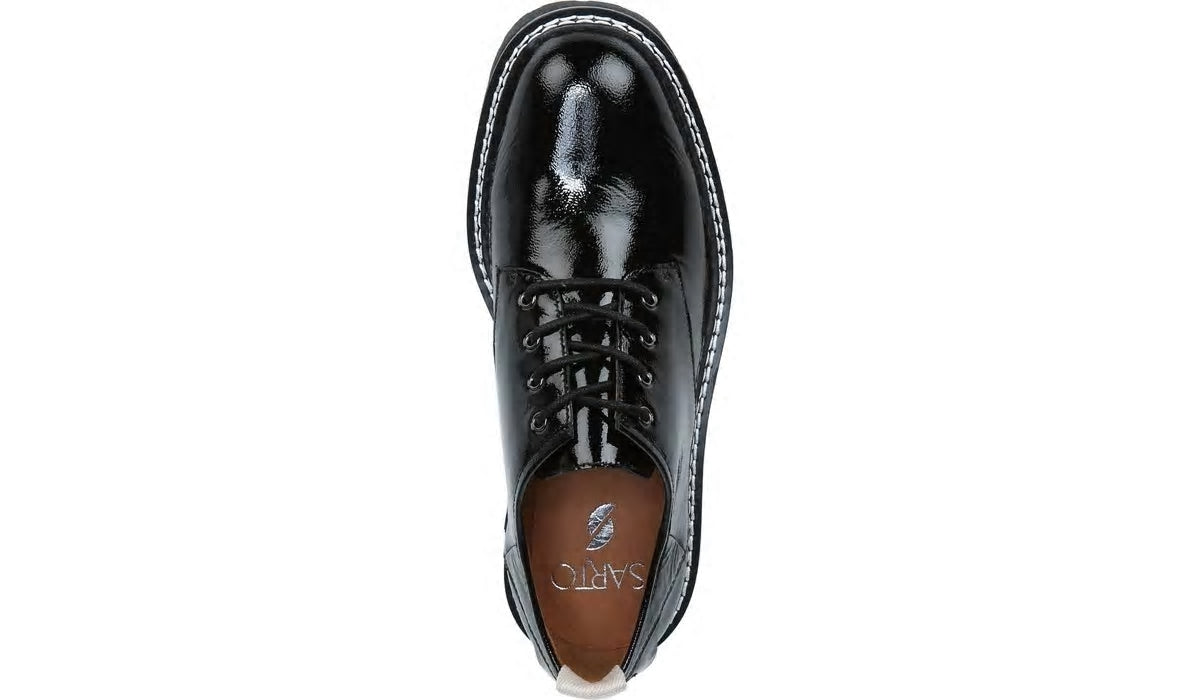 Sarto Florita Platform Oxford - Black Leather