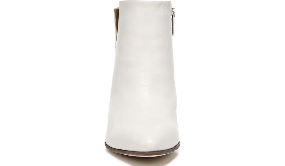 Sarto Kinga Block Heel Bootie - Ecru Leather