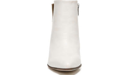 Sarto Kinga Block Heel Bootie - Ecru Leather