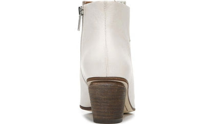 Sarto Kinga Block Heel Bootie - Ecru Leather