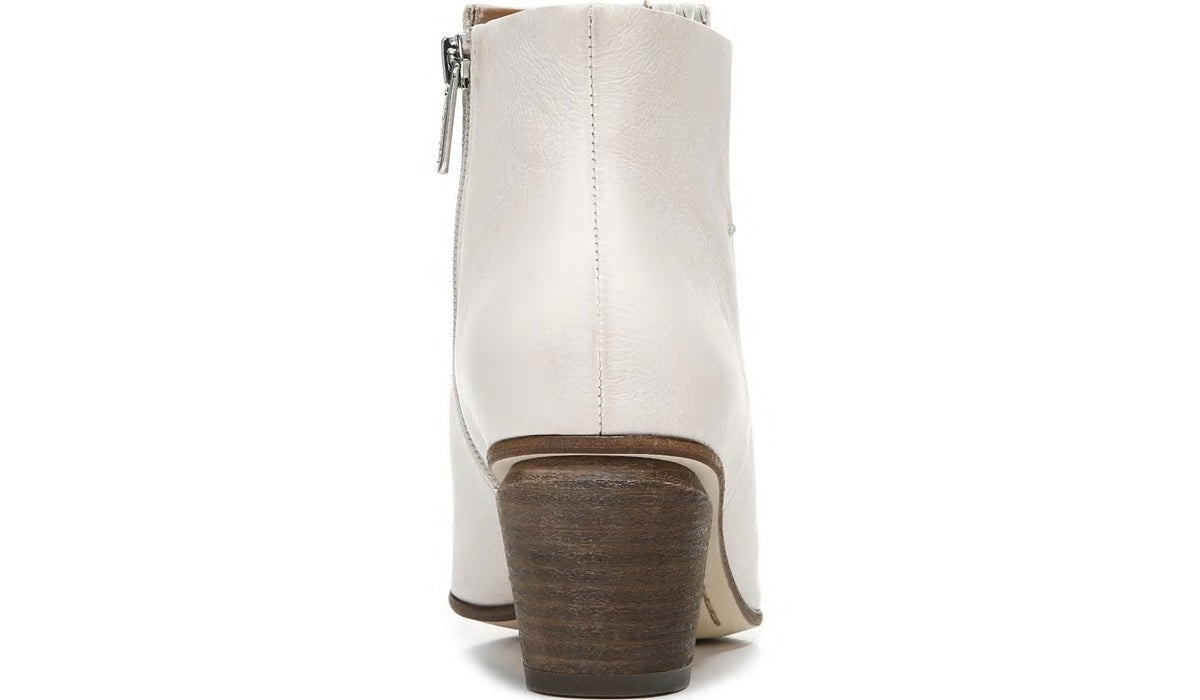 Sarto Kinga Block Heel Bootie - Ecru Leather