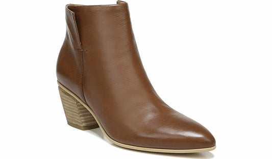 Sarto Kinga Block Heel Bootie - Walnut Leather
