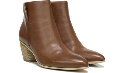 Sarto Kinga Block Heel Bootie - Walnut Leather