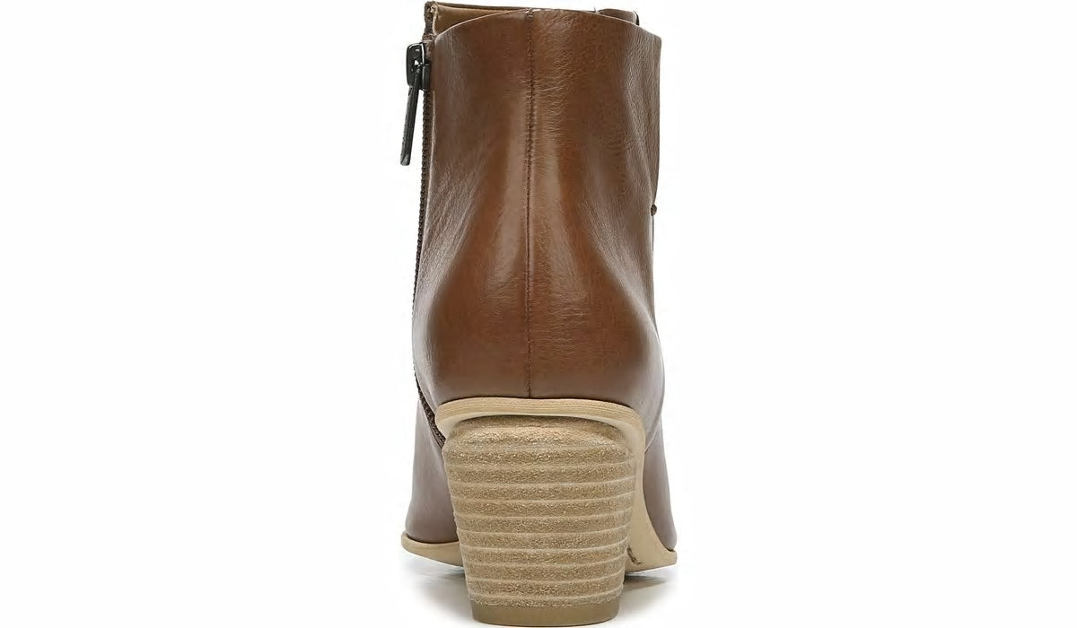 Sarto Kinga Block Heel Bootie - Walnut Leather