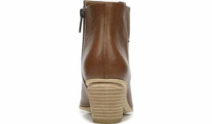Sarto Kinga Block Heel Bootie - Walnut Leather