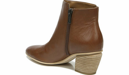 Sarto Kinga Block Heel Bootie - Walnut Leather