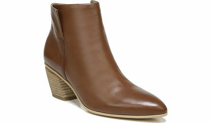 Sarto Kinga Block Heel Bootie - Walnut Leather
