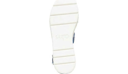 Sarto Calvin Wedge Sandal - Blue Snake Leather