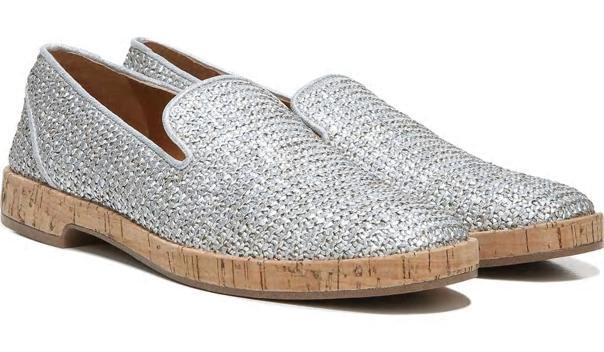 Sarto Clarissa Loafer - Silver Raffia