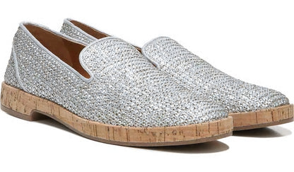 Sarto Clarissa Loafer - Silver Raffia