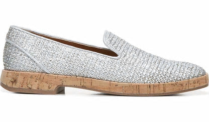 Sarto Clarissa Loafer - Silver Raffia
