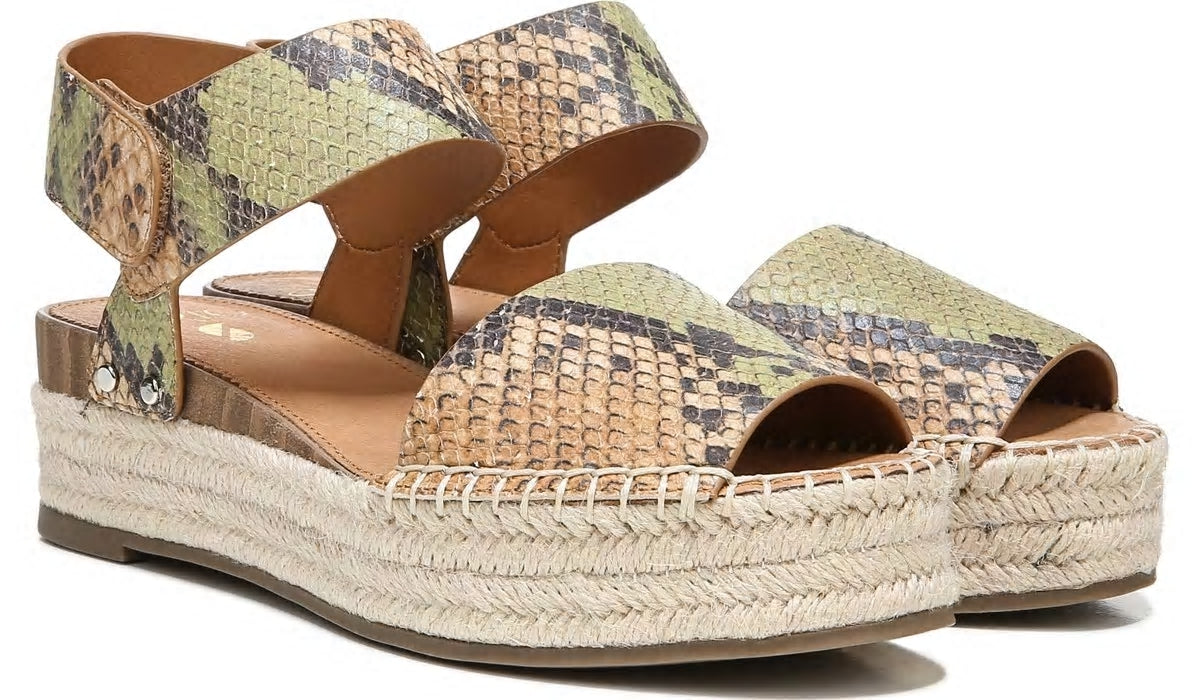 Sarto Oak Espadrille Sandal - Beige Multi Snake Leather
