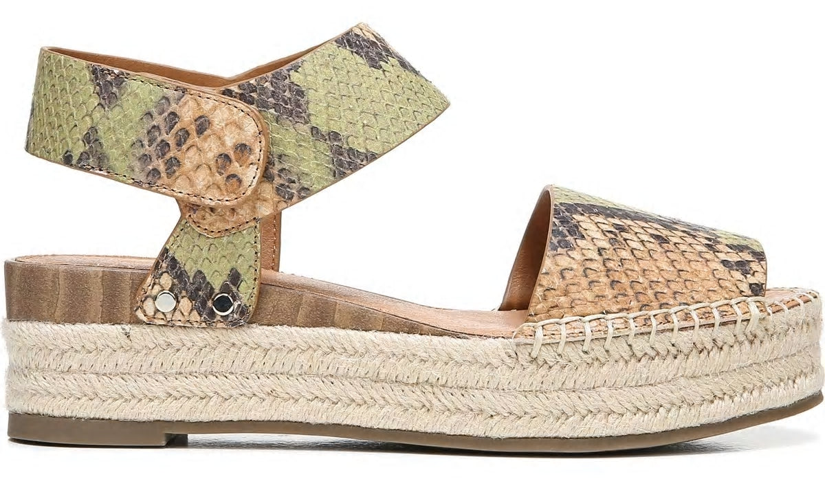 Sarto Oak Espadrille Sandal - Beige Multi Snake Leather