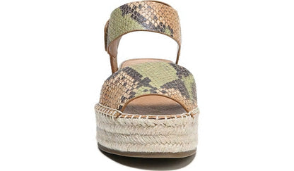 Sarto Oak Espadrille Sandal - Beige Multi Snake Leather
