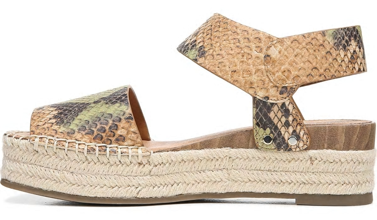 Sarto Oak Espadrille Sandal - Beige Multi Snake Leather