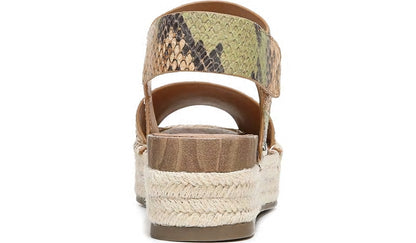 Sarto Oak Espadrille Sandal - Beige Multi Snake Leather