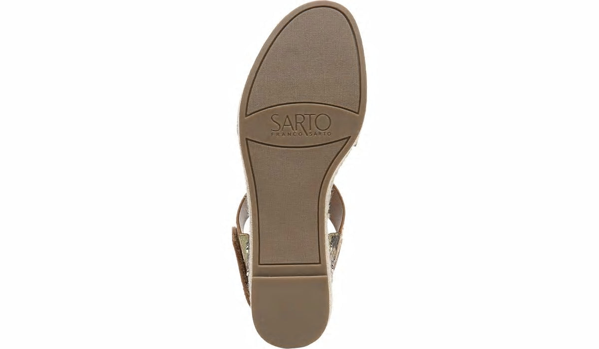Sarto Oak Espadrille Sandal - Beige Multi Snake Leather