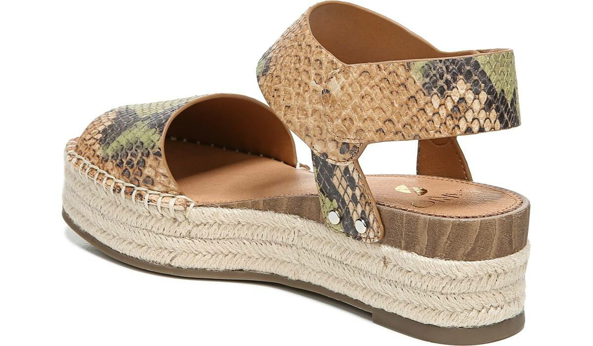 Sarto Oak Espadrille Sandal - Beige Multi Snake Leather