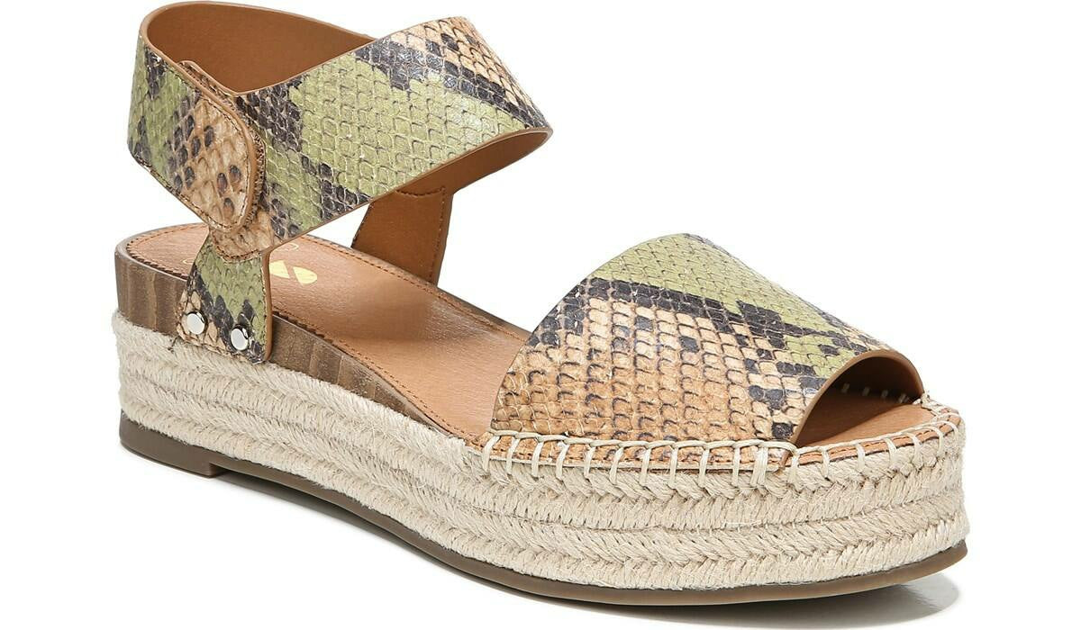 Sarto Oak Espadrille Sandal - Beige Multi Snake Leather