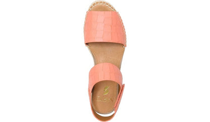 Sarto Oak Espadrille Sandal - Coral Crocco Leather