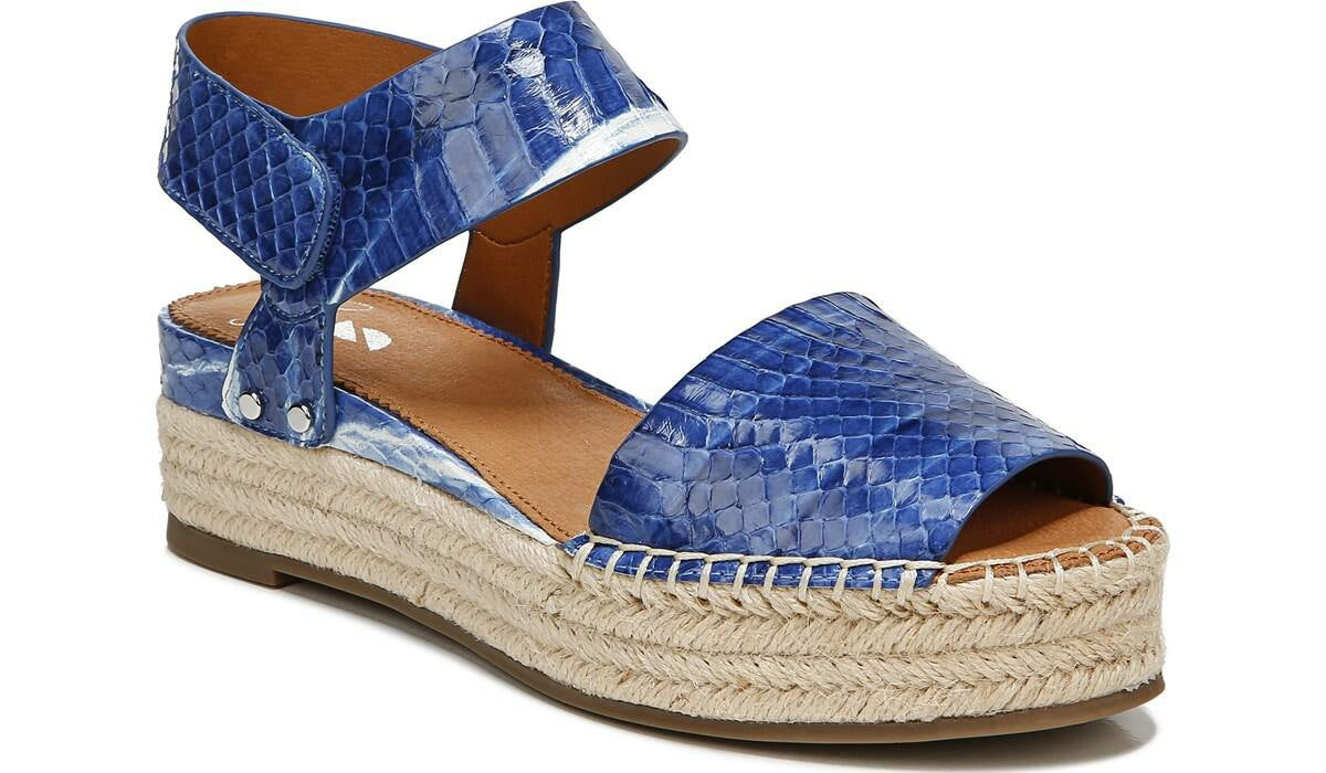Sarto Oak 3 Espadrille Sandal - Blue Snake Leather
