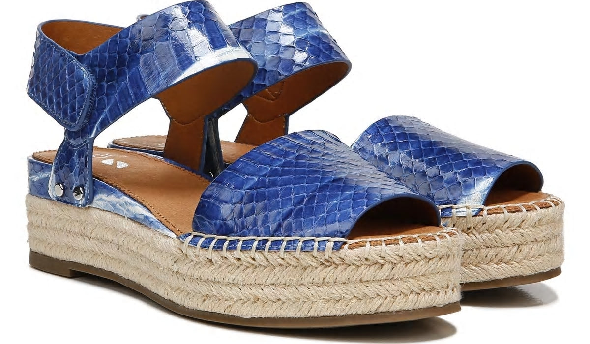 Sarto Oak 3 Espadrille Sandal - Blue Snake Leather