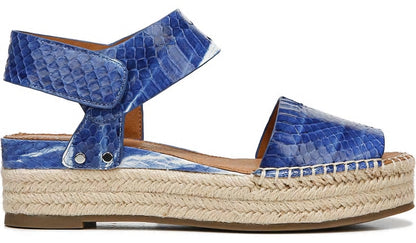 Sarto Oak 3 Espadrille Sandal - Blue Snake Leather