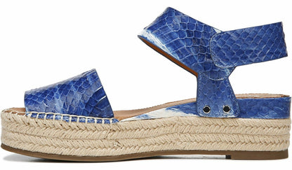 Sarto Oak 3 Espadrille Sandal - Blue Snake Leather