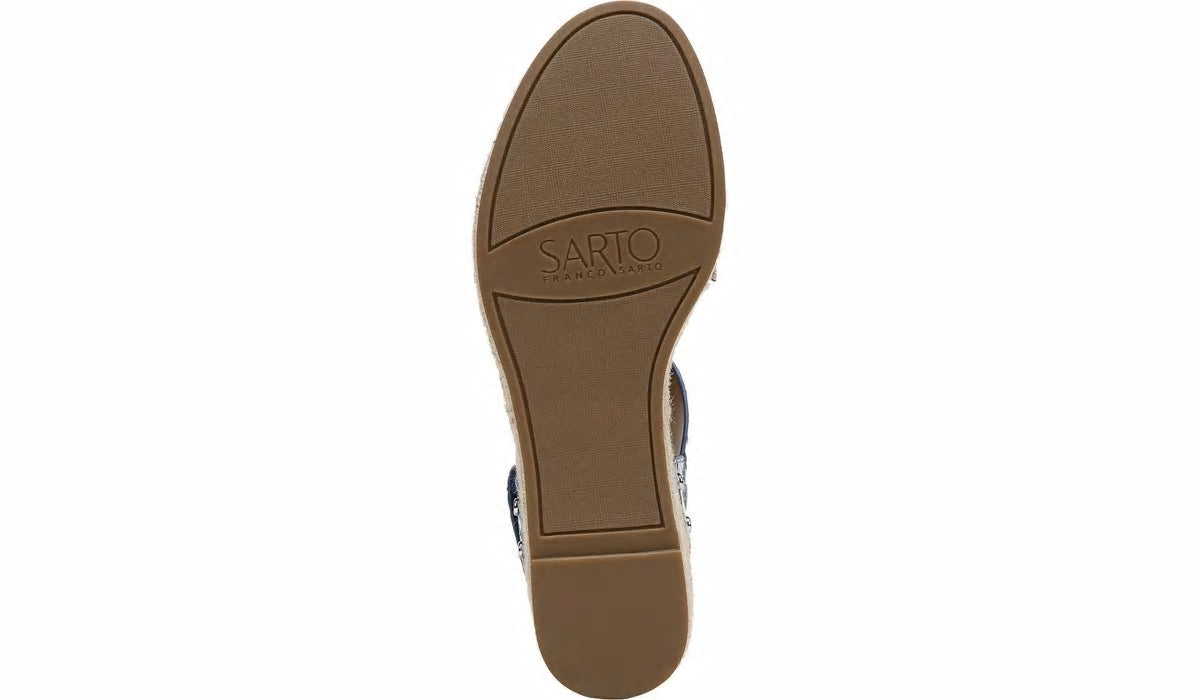 Sarto Oak 3 Espadrille Sandal - Blue Snake Leather