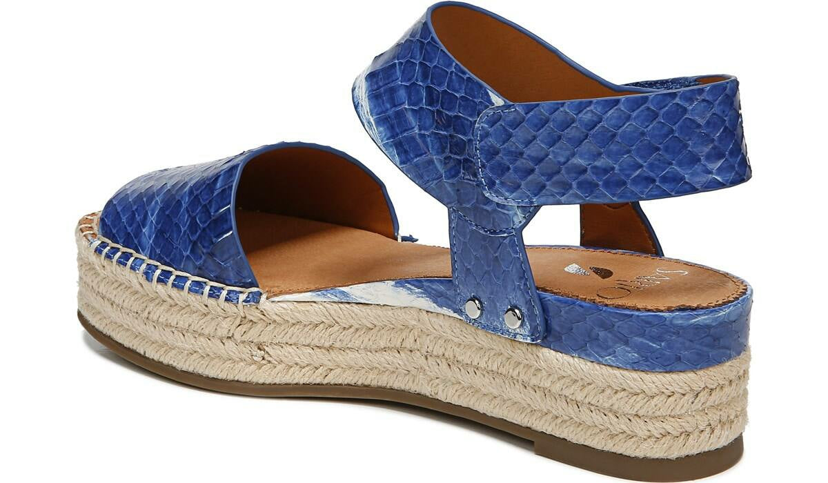 Sarto Oak 3 Espadrille Sandal - Blue Snake Leather