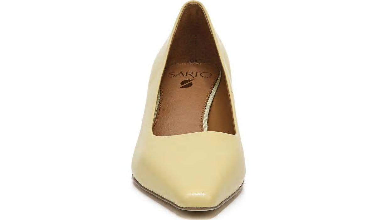 Sarto Regal Pump - Light Yellow Leather