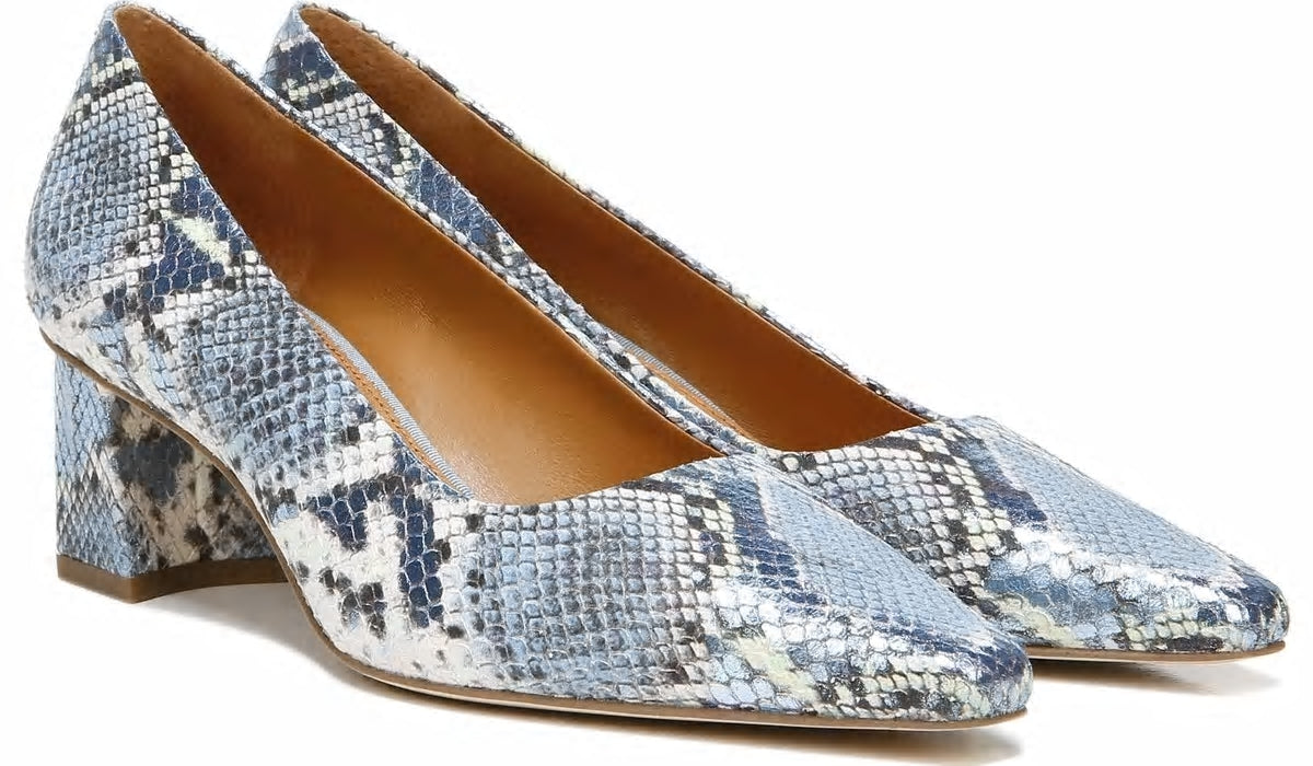 Sarto Regal Pump - Airy Blue Snake Leather