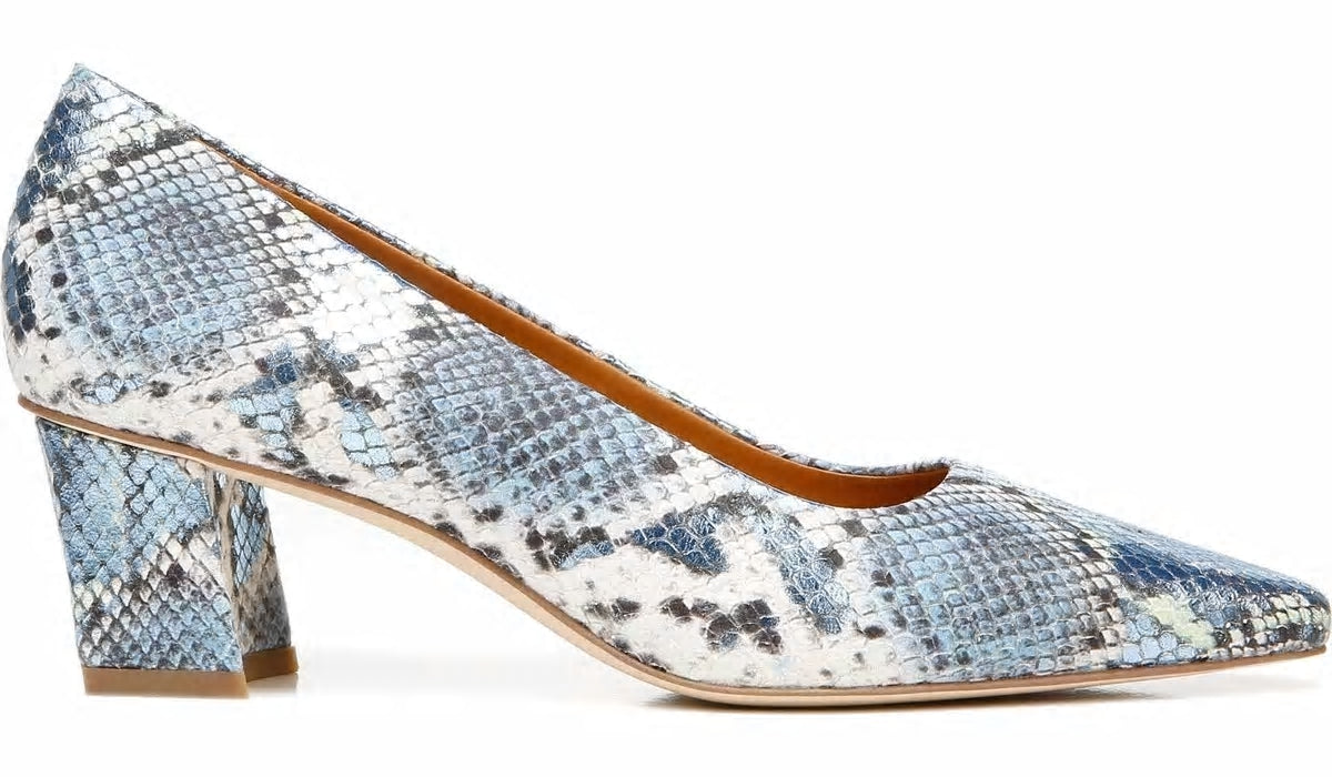 Sarto Regal Pump - Airy Blue Snake Leather