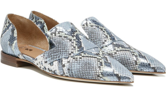 Sarto Toby D'Orsay Flat - Airy Blue Snake Leather
