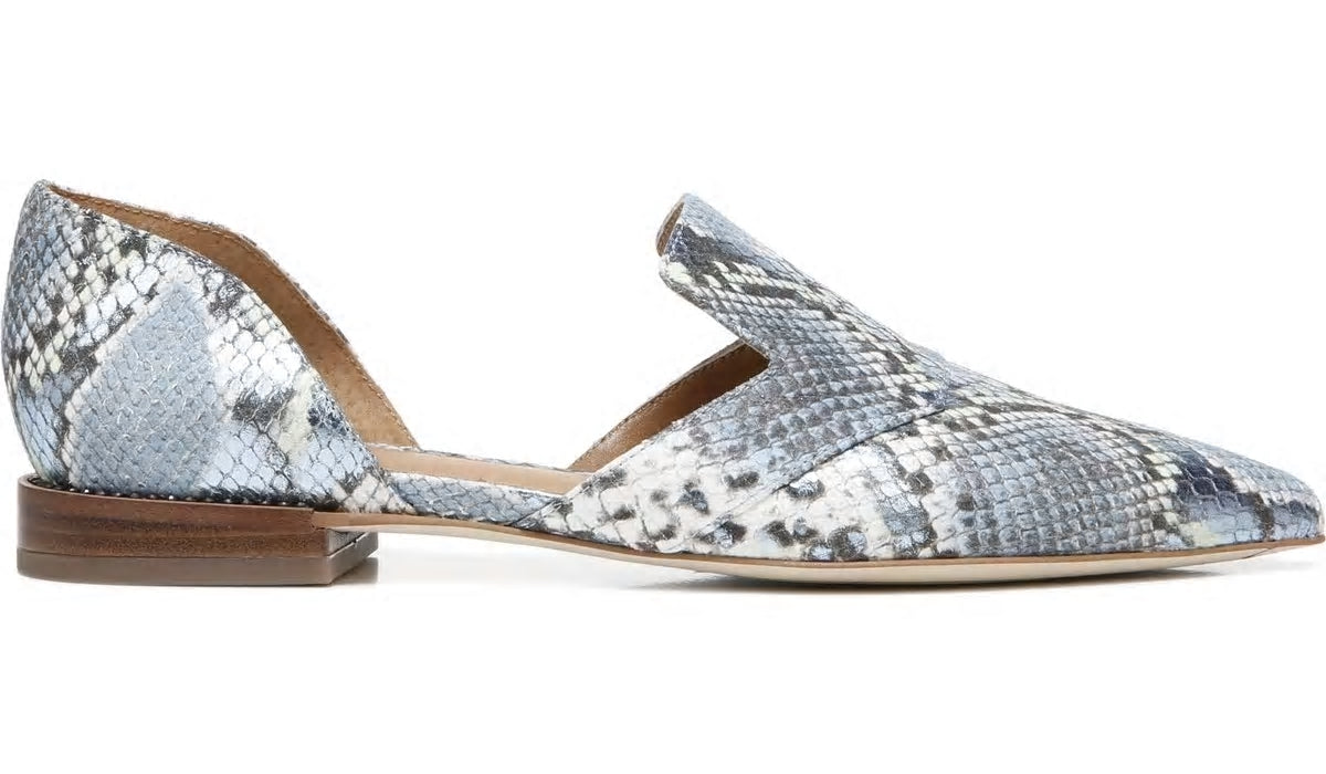 Sarto Toby D'Orsay Flat - Airy Blue Snake Leather