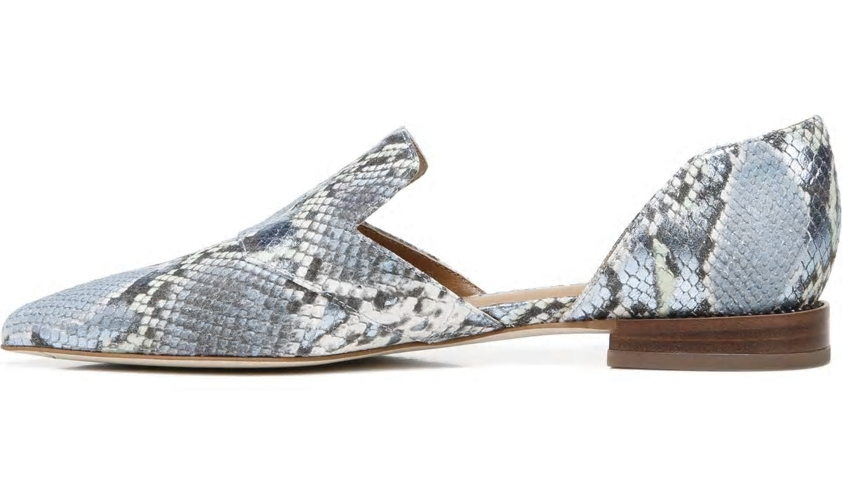 Sarto Toby D'Orsay Flat - Airy Blue Snake Leather