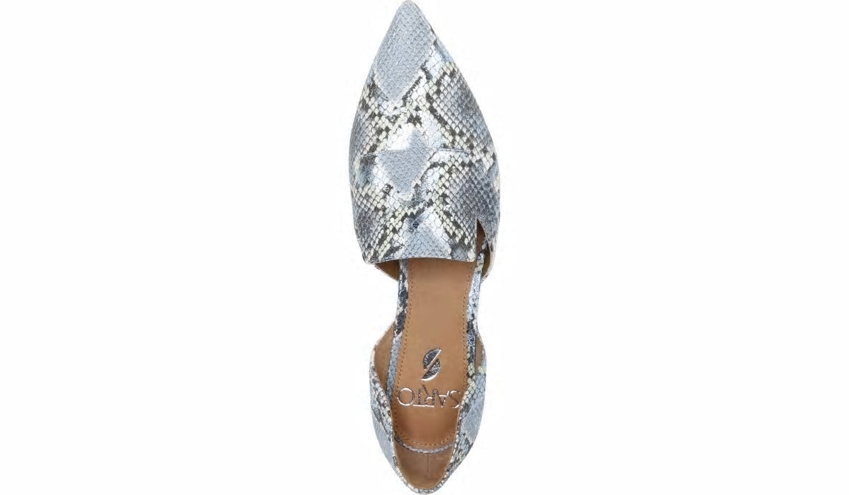 Sarto Toby D'Orsay Flat - Airy Blue Snake Leather