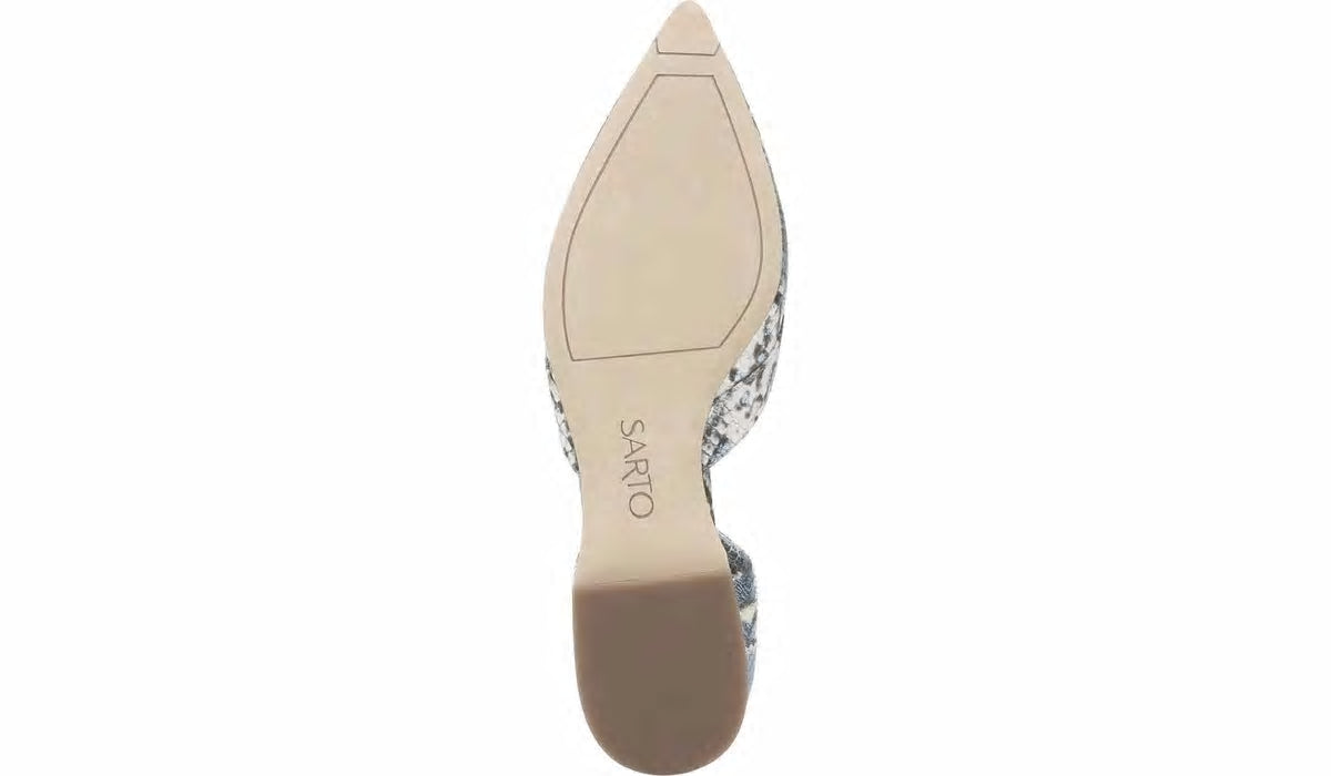 Sarto Toby D'Orsay Flat - Airy Blue Snake Leather