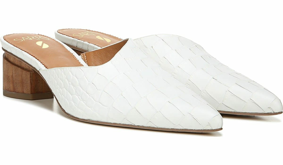 Sarto Visa 2 Mule - White Snake Leather