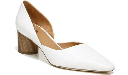 Sarto Rita Pump - White Crocco Leather