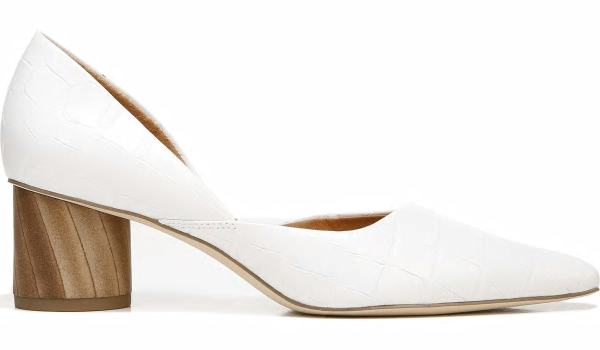 Sarto Rita Pump - White Crocco Leather